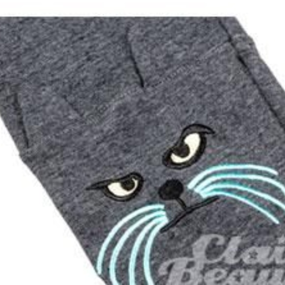 Cat Accent Grey Silver Stretchy Leggings - Picture 5 of 5